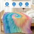 thumbnail image 4 of Colorful Tie Dye Cooling Blanket,Lightweight Breathable Summer Throw Blanket with Double Sided Cold Effect,Rainbow Ombre Abstract Pattern Art Picnic Blankets Bed Sheet for Hot Sleepers 60"x80", 4 of 8