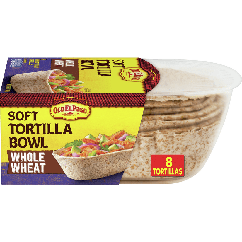 Old El Paso Taco Bowls Whole Wheat Tortillas, 8 Ct, 6.7 oz