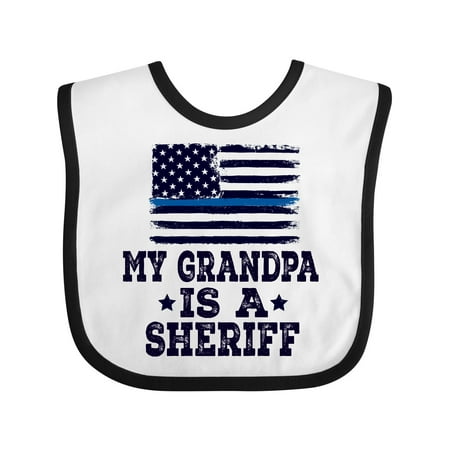 

Inktastic Grandpa Sheriff Law Enforcement Grandchild Gift Gift Baby Boy or Baby Girl Bib