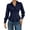 Navy, variant on Hurxie Waist Tops for Women Wrap Top Fitted Button Down Shirt Wrap Top Long Sleeve Blouse Casual Outfits