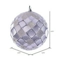 thumbnail image 2 of Vickerman 4.75" Silver Net Beaded Ball, 3 per Bag, 2 of 3