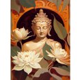 thumbnail image 1 of Kit de pintura por números DIY Buda mano aceite arte imagen artesanía hogar pared decoración (4) FLhrweasw Nuevo, 1 of 9
