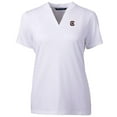 thumbnail image 2 of Women's Cutter & Buck White South Carolina Gamecocks Forge Blade V-Neck Top, 2 of 3