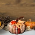 thumbnail image 6 of Soft Stuffed Fabric Pumpkins for Fall Decor - Artificial Cloth Pumpkins, Rustic Harvest Home Decor for Thanksgiving, Halloween, Wedding, Autumn Table Centerpiece, 6 of 7
