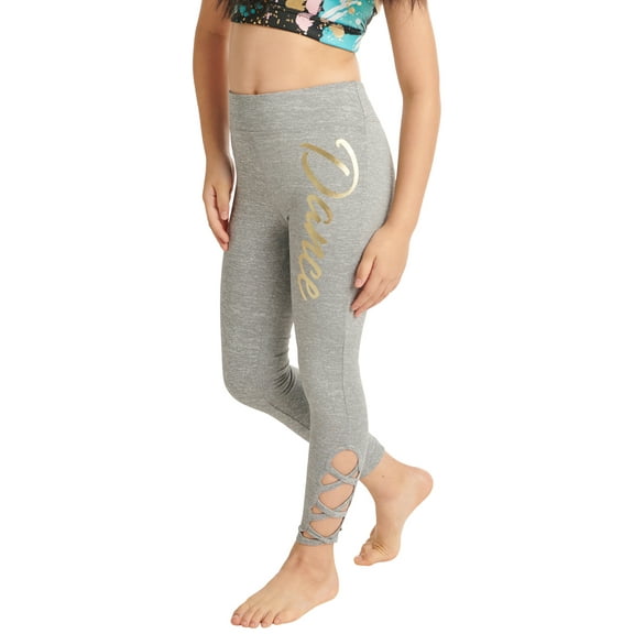 Justice Girls High Waisted Fashion Dance Full Length Leggings, Sizes XS-XL