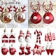 thumbnail image 2 of Adornos para árbol de Navidad, muñeco de ángel blanco, copos de nieve, bola de alce de oro rojo, decoración colgante para árbol de Navidad, Año Nuevo 2023, juguetes para niños, 2 of 5