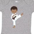 thumbnail image 4 of Inktastic African American Boy, Karate Pose, Black Belt Boys Baby Bodysuit, 4 of 5