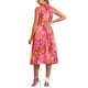 thumbnail image 3 of Vestido de verano bohemio Inspire Chic para mujer, sin mangas, con cuello halter, vestido midi casual con estampado floral en color rojo rosa, 3 of 6