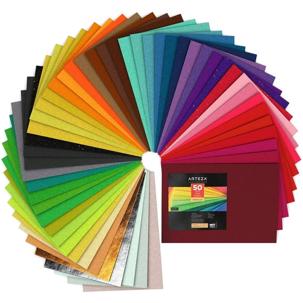 Superise felt fabric sheets 40pcs felt fabric sheets patchwork sewing diy craft 11.8 x 7.8 these felt fabric sheets, which are made of pressed polyester fibers and come in a broad range of. arteza felt fabric stiff assorted colors 8 3 x 11 8 sheets set of 50