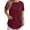Red, variant on Comfort Colors Tshirt for Women Solid-color Fashionable Back-button T-Shirts Round-neck Top Short-sleeved Round-neck Top/T-Shirts