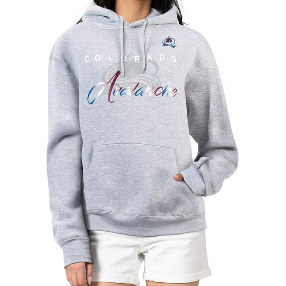 Women's G-III 4Her by Carl Banks Gray Colorado Avalanche Shadow Logo Fleece Hoodie