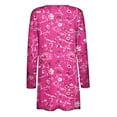 thumbnail image 4 of Penkiiy Women's Lightweight Open Front Cardigans Long Sleeve Casual Soft Drape Fall Cardigan with Pocket Hot Pink for L, 4 of 5