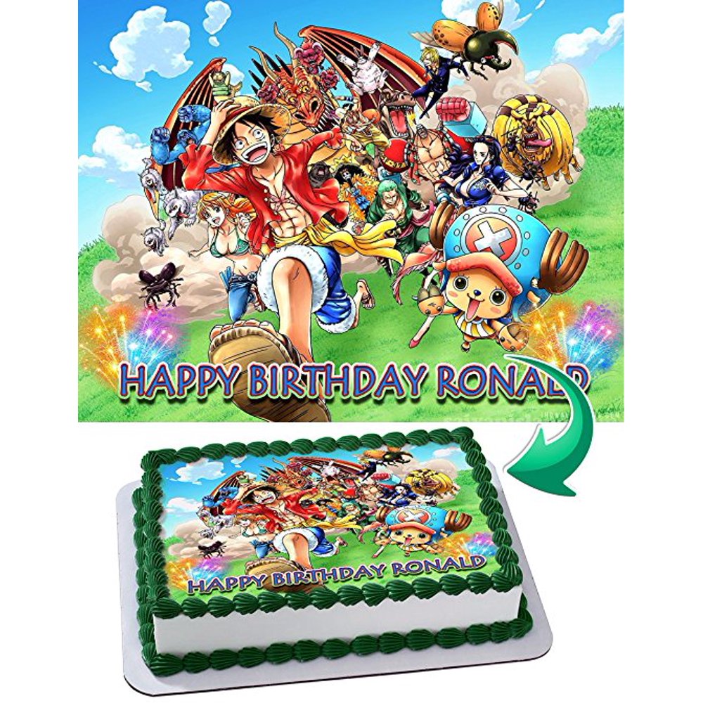 One Piece Monkey D. Luffy King of Pirates Manga Anime Edible Cake