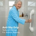 thumbnail image 3 of SlipX Solutions Bath Grab Bar With Anti-Slip Grip, 17”, Shower Handles for Seniors, No Drilling, 3 of 7