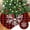 B, variant on Loyerfyivos Christmas Tree Skirt, 36 Inches Red Black Buffalo Plaid Tree Skirt Rustic Thick Xmas Tree Skirt with Snowflake Santa Claus Xmas Ornaments Perfect for Christmas Decoration and New Year
