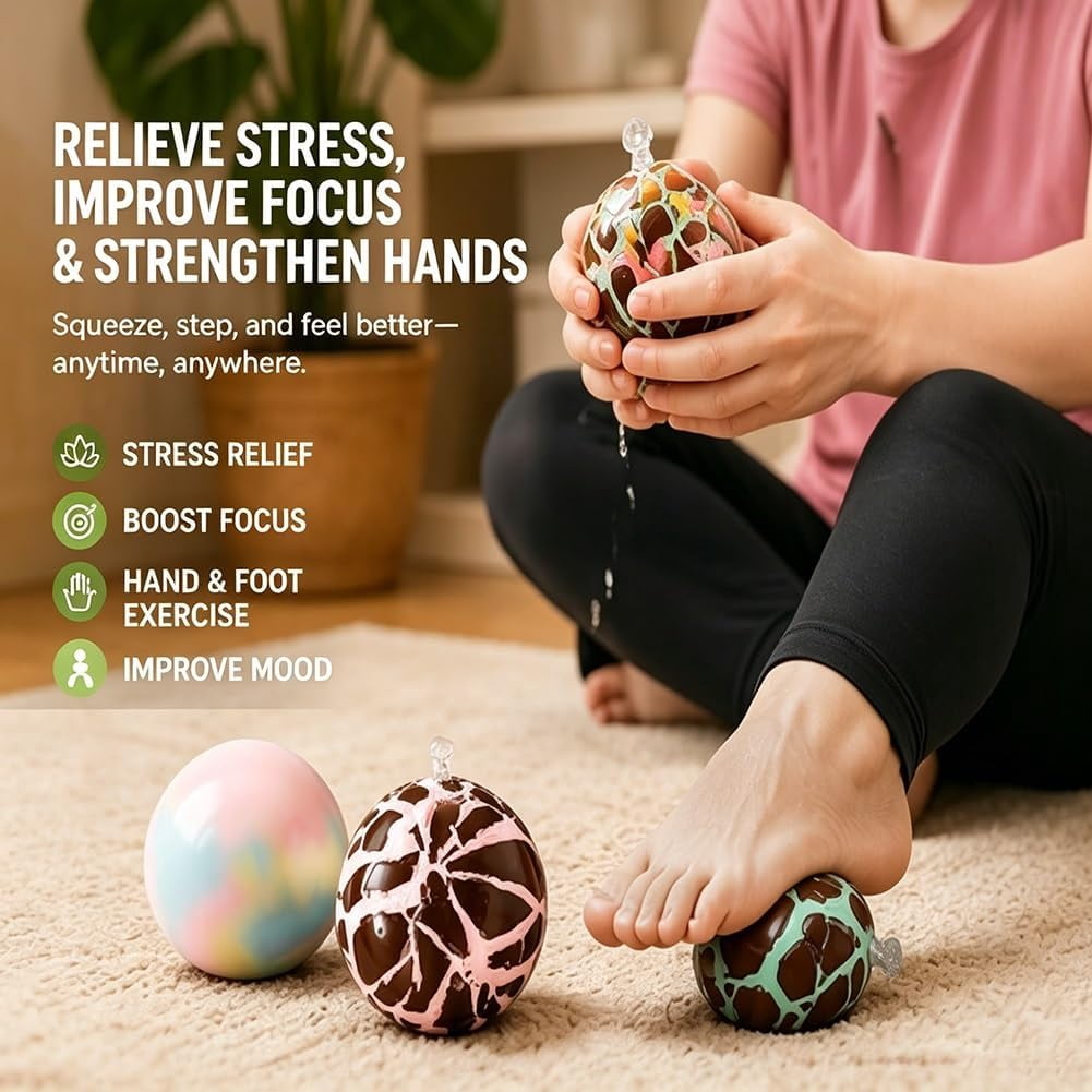 Crunchy Squishy Wax Cracking Squishy Super Relaxing Crispy Handmade Ball, Crunchy Toys, Squeeze and Enjoy, Slow Rising Squeeze Stress Ball for Anxiety, Relief and Focus(Style-2)