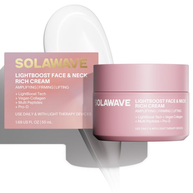 Crema hidratante Solawave LightBoost Rich Cream para rostro y cuello