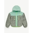 thumbnail image 4 of Justice Girl's Colorblock Sherpa Jacket with Hood, Sizes XS - XL, 4 of 5