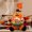 D, variant on sruoe Halloween Ornaments, Halloween Witch Hat Window Display Decoration Ghost Festival Bar Party Striped Long Leg Decoration Ornament, Halloween Decorations Prop Party Holiday Decor
