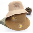 thumbnail image 2 of CoCopeaunts Women Straw Bucket Hat Wide Brim Sunshade Vacation Beach Sunflower Embroidery Summer Handmade Packable Fisherman Hat, 2 of 8