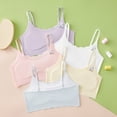 thumbnail image 5 of AJZIOJIRO 5 Pairs Kids Girls Seamless Stretch Bra Invisible Dig-Free Teen Bras Ultra Comfort Soft Bras, 5 of 9