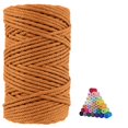 thumbnail image 1 of Cordón de macramé volteado, 5 mm x 101 m, algodón natural, caramelo, 1 of 6