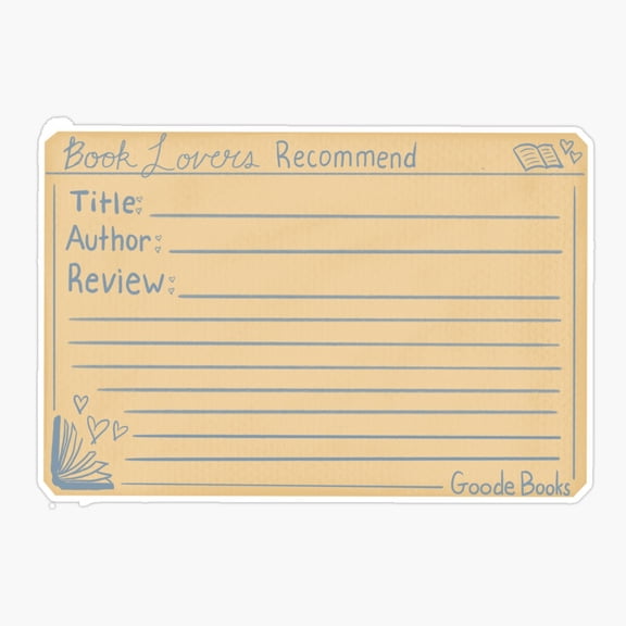 Book Lovers Recommend Reading Sticker