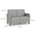thumbnail image 5 of Siena 2-Seat Lounge Reception Waiting Tandem Seating / Brushed Steel Legs / Gray, 5 of 6