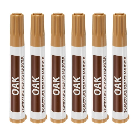 Uxcell Furniture Repair Wood Markers 6 Pack Oak Touch Up Filler Sticks Oil Based Paint Markers