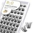 thumbnail image 1 of Lash Clusters Extensiones de pestañas DIY 72 grupos de pestañas CD Curl B&Q LASH Mega Volumen Pestañas individuales Extensiones de grupos de pestañas Wispy Lashes Cluster DIY en casa (NM-D-8-16MIX), 1 of 4