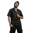 thumbnail image 4 of TOPTIE Unisex Short Sleeve Chef Coat Jacket, Black with Mesh Side, 4 of 8