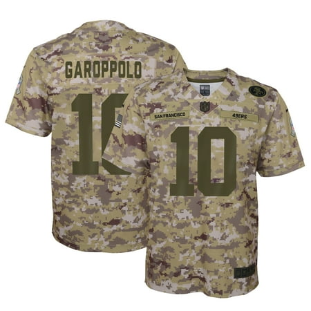 - Jimmy Garoppolo San Francisco 49ers Nike Youth Salute to Service Game Jersey - Camo