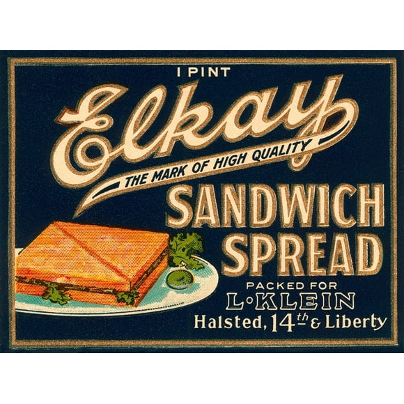 Elkay Sandwich Spread Poster Print by Retrolabel Retrolabel (24 x 18)