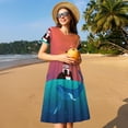 thumbnail image 4 of Disketp Lighthouse and Whale para Vestido de Manga Corta para Mujeres, Vestidos de Verano para Mujeres, Casual y Holgado para la Playa, 4 of 6