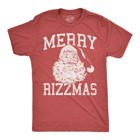 Mens Funny T Shirts Merry Rizzmas Sarcastic Christmas Santa Graphic Novelty Xmas Tee for Men Graphic Tees