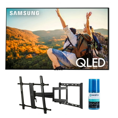 Samsung QN55Q80CDFXZA 55 Inch 4K QLED Quantum HDR Plus Smart TV with a Walts TV Large/Extra Large Full Motion Mount for 43-90 Inch Compatible TV's and a Walts HDTV Screen Cleaner Kit (2023)
