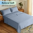 thumbnail image 2 of SONORO KATE Bed Sheets Set, 1800 Series Microfiber Deep Pocket 3 Pieces Luxury Soft Sheet Set, Twin XL, Sky Blue, 2 of 7