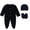 Navy, variant on ShomPort Newborn Boy Girl Clothes Warm Cotton Romper Long Sleeve Jumpsuits with Mittens Hats Sets 0-12 Months