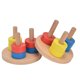 thumbnail image 4 of Juguete de apilamiento y clasificación de madera para niños, 3 colores, bloques de construcción apilables, juguete educativo, regalo de cumpleaños, juego de 3 colores, 4 of 9