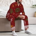 thumbnail image 7 of Lsque Merry Christmas Pattern Long Sleeve Pajama Set for Men - Soft 2-Piece Sleepwear and Loungewear Set with Pockets, Comfy Nightwear-Large, 7 of 7
