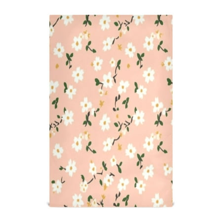 

Dainty Pink Floral Decorative Waffle Towel Kitchen Dishcloth 28x18in Multi-Use Tea Towel