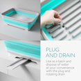 thumbnail image 4 of Navaris Collapsible Dish Drying Rack - Drainer for RV, Camper, Camping, Travel Trailer, Small Spaces - Portable Dishes Dryer with Drain - Gray/Blue, 4 of 8