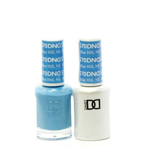DND Nail Polish Gel & Matching Lacquer Set (570 - Blue Hill, NE)