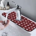 thumbnail image 7 of Kdxio Snowflake red plaid Pattern Non-Slip Diatom Mud Faucet Drain Pad,Self Absorbent Mat for Kitchen Sink for Variety Kitchen & Bathroom Countertops, 7 of 7