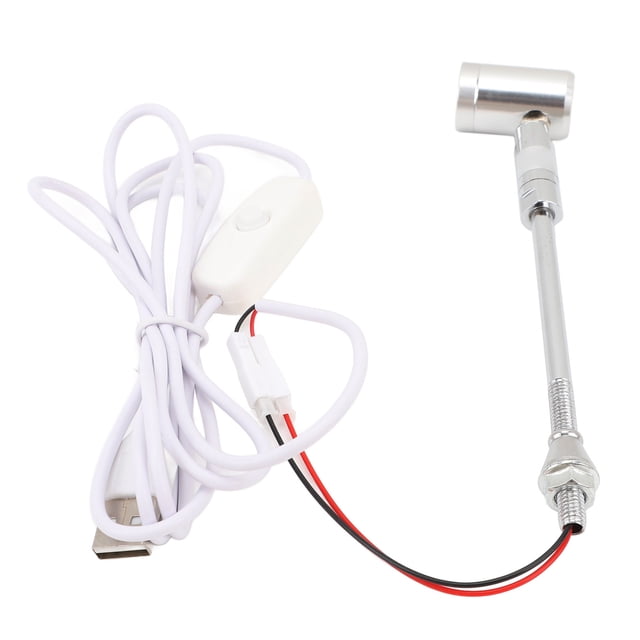 LED Standing Jewelry Spotlight USB 1W Display Cabinet Lamp 180 Rotatable Design Energy Saving 100LM 25 Beam Angle for Painting Jewelry Showcase Collections Artworks