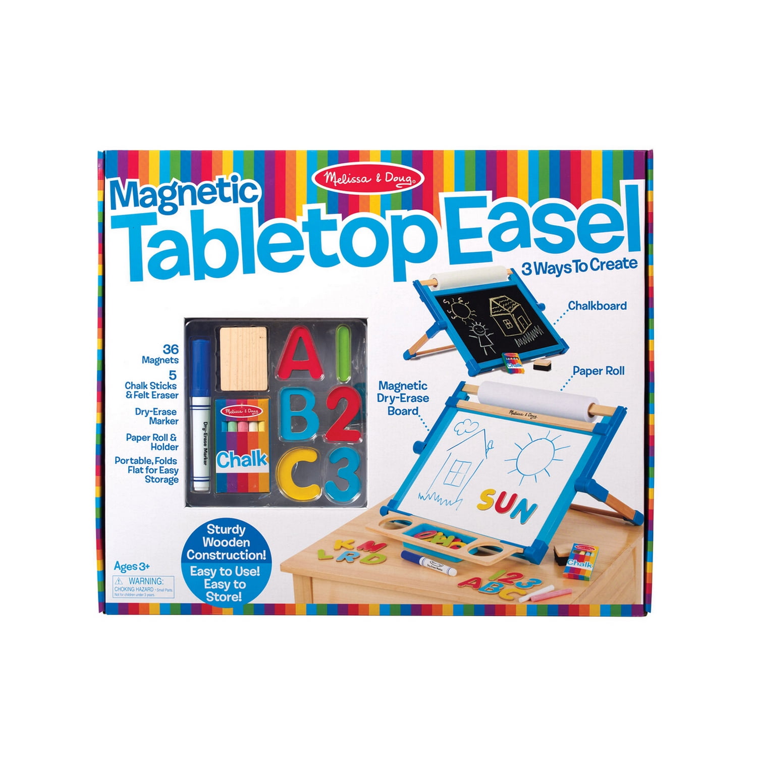 Melissa & Doug Easel Accessory Set with Double-Sided Magnetic Tabletop Easel