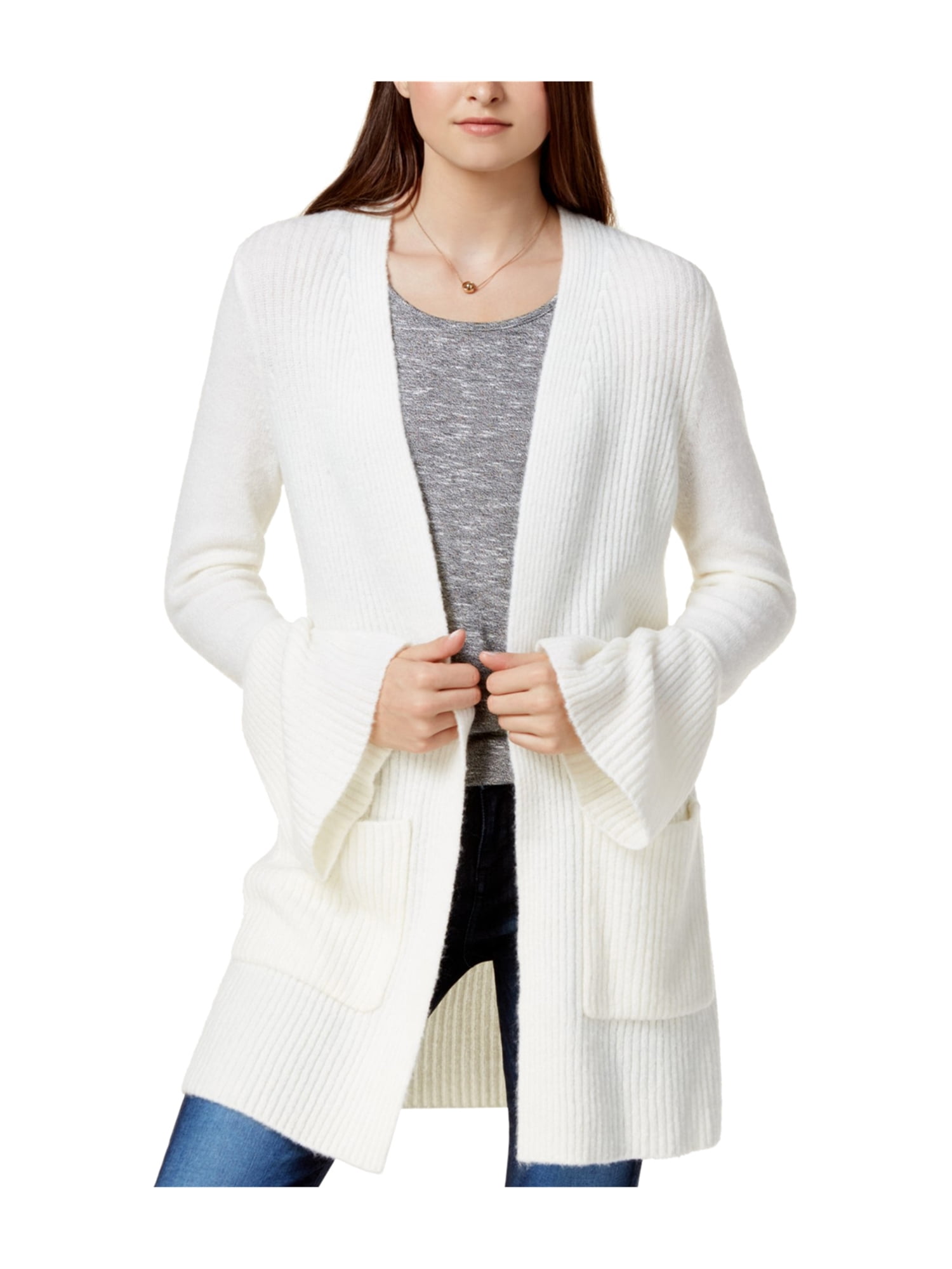 bell sleeve cardigan sweater