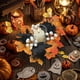 thumbnail image 4 of Candelabros de hojas de arce de simulación de otoño, corona de decoración de Halloween, adorno de mesa de plástico, copa de vela, corona, portavelas de plástico, 4 of 6