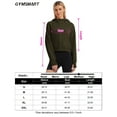 thumbnail image 5 of Women's Pullover Hoodie with Thumb Holes Long Sleeve Solid Zipper Tops for Women With Pocket, 5 of 5