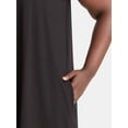 thumbnail image 4 of Time and Tru Women’s Sleeveless Knit Swing Dress, Sizes XS-XXXL, 4 of 4